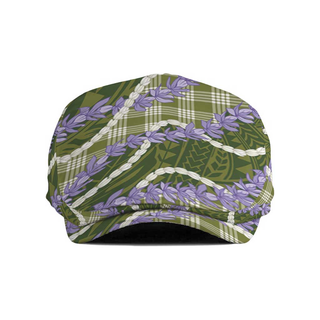 Green Hawaii Palaka Honohono Pikake Jeff Hat Hawaiian Orchid Lei Polynesian Pattern - Polynesian Pride