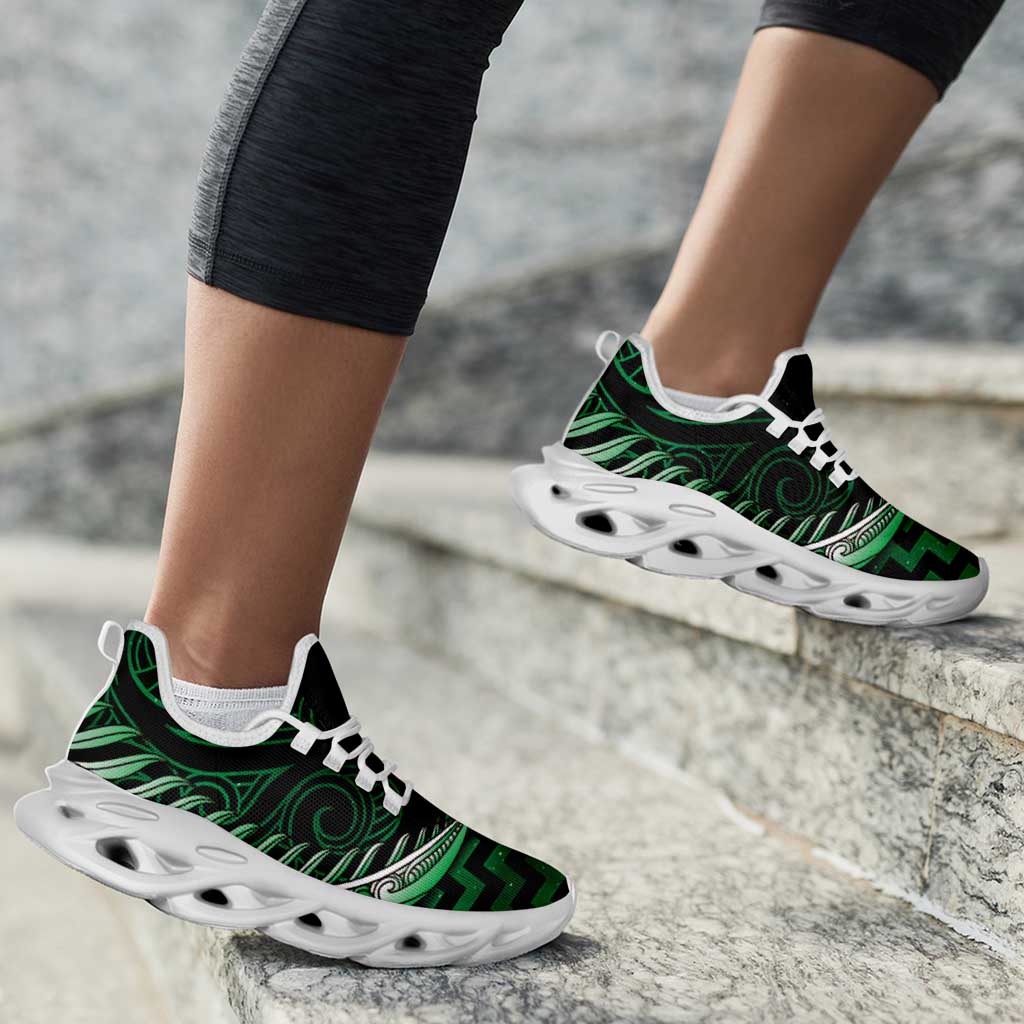 Green Matariki New Zealand Clunky Sneakers Maori Poutama Galaxy Vibes LT14 - Polynesian Pride