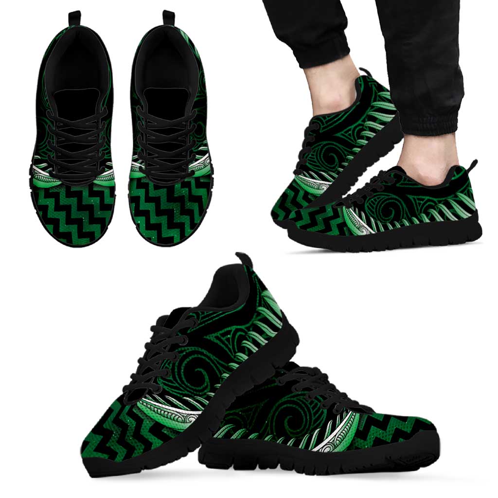Green Matariki New Zealand Sneakers Maori Poutama Galaxy Vibes LT14 - Polynesian Pride