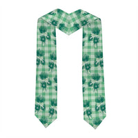 Green Palaka Hawaii Graduation Stole Hawaiian Lehua Blossoms LT05 - Polynesian Pride