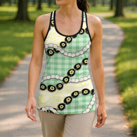 Green Palaka Hawaii Hollow Tank Top Kukui Nut Pikake Lei Hawaiian Tapa Pattern LT14 - Polynesian Pride