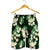 Green Tropical Hawaii Shorts for Men Seamless Monstera Plumeria Hawaiian Pattern - Polynesian Pride