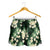 Green Tropical Hawaii Shorts for Women Seamless Monstera Plumeria Hawaiian Pattern - Polynesian Pride