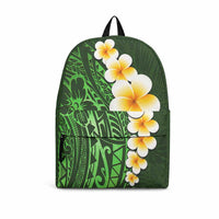 Green Tropical Plumeria With Galaxy Polynesian Art Backpack LT14 Green - Polynesian Pride