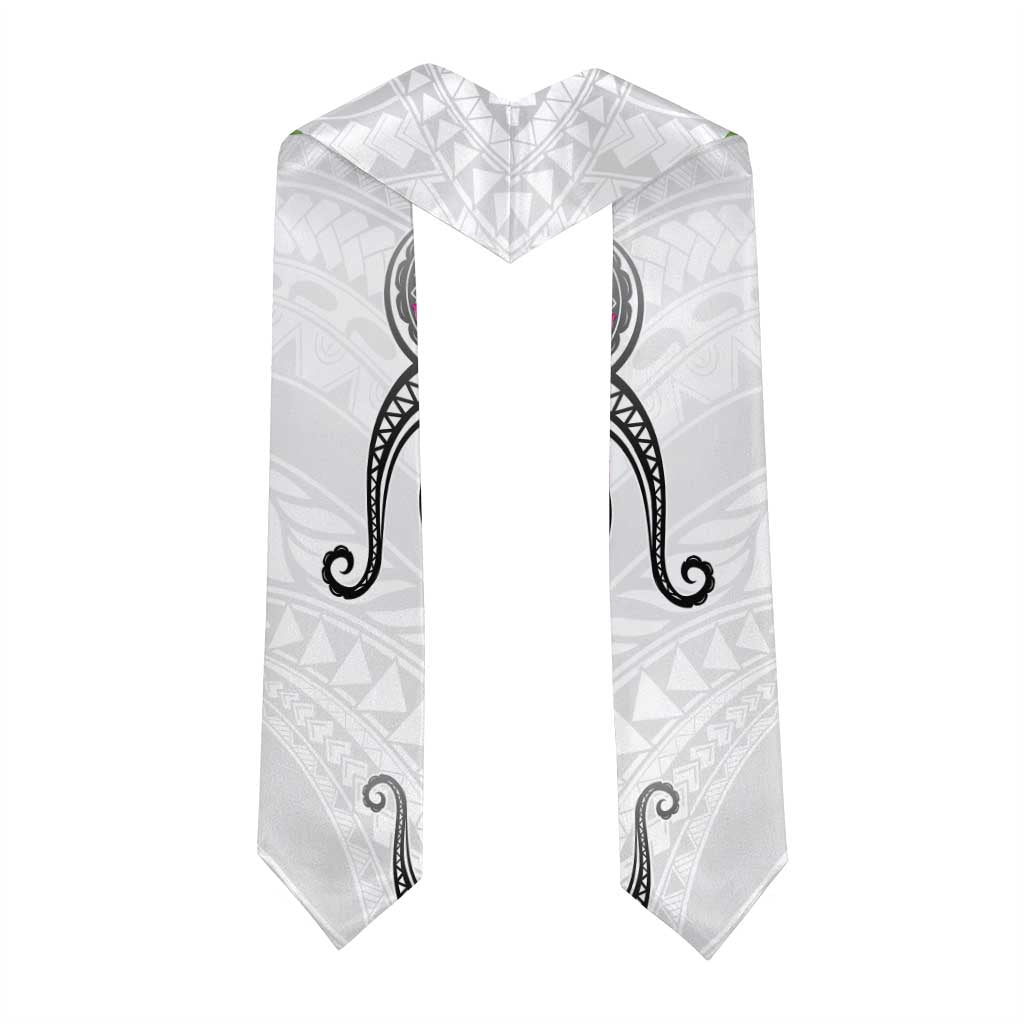 Guam Chamorro Graduation Stole Curves Polynesian Tattoo Mix Bougainvillea LT05 - Polynesian Pride