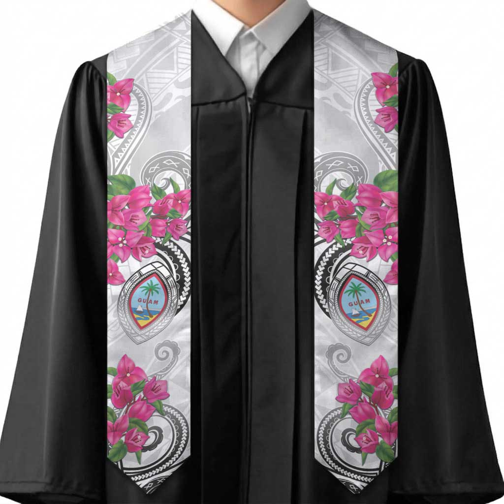 Guam Chamorro Graduation Stole Curves Polynesian Tattoo Mix Bougainvillea LT05 - Polynesian Pride