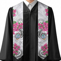 Guam Chamorro Graduation Stole Curves Polynesian Tattoo Mix Bougainvillea LT05 - Polynesian Pride