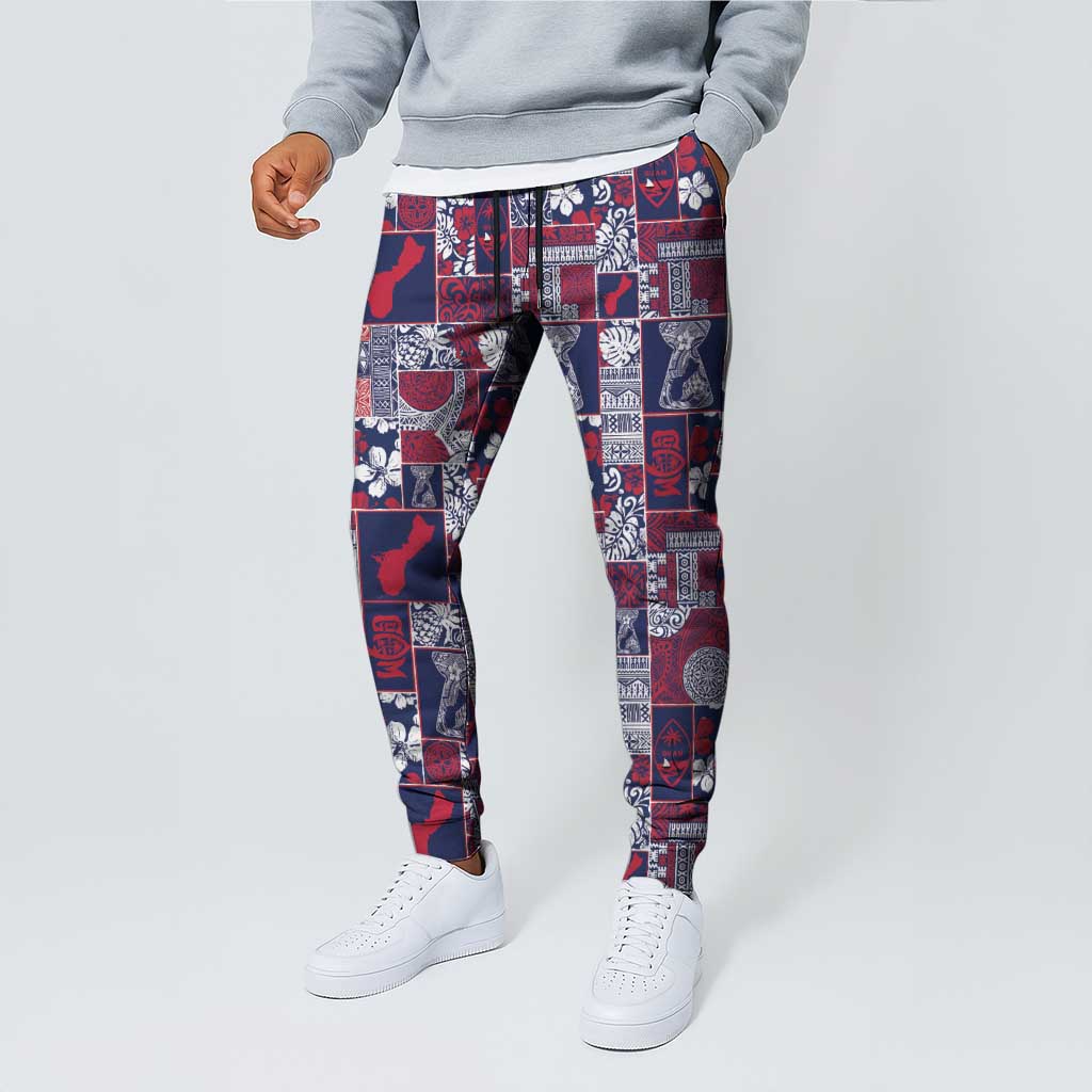 Guam Felis Pasgua Jogger Pants Pacific Patchwork Xmas Vibes - Polynesian Pride