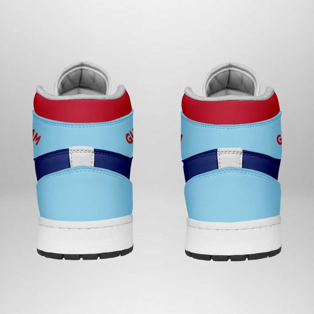 Guam High Sneakers AJ1 Coat Of Arms Flag Inspired LT05 - Polynesian Pride