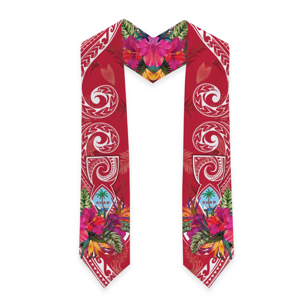 Hafa Adai Guam History and Chamorro Heritage Day Graduation Stole Red Latte Stone LT05 - Polynesian Pride