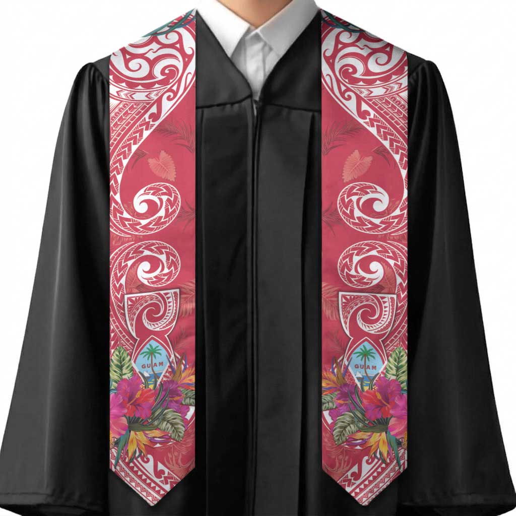 Hafa Adai Guam History and Chamorro Heritage Day Graduation Stole Red Latte Stone LT05 - Polynesian Pride
