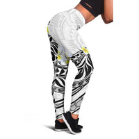 Hawaii Aloha Leggings Plumeria Vintage - White