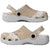 Hawaii Aloha Plumeria Lei Beige Palaka Clogs Shoes - Polynesian Pride