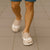 Hawaii Aloha Plumeria Lei Beige Palaka Clogs Shoes - Polynesian Pride