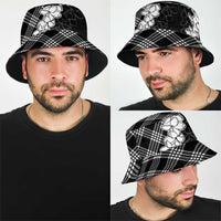 Hawaii Aloha Plumeria Lei Black Palaka Bucket Hat - Polynesian Pride