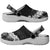 Hawaii Aloha Plumeria Lei Black Palaka Clogs Shoes - Polynesian Pride