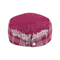 Hawaii Aloha Plumeria Lei Fuschia Palaka Jeff Hat - Polynesian Pride