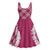 Hawaii Aloha Plumeria Lei Fuschia Palaka Midi Dress - Polynesian Pride