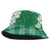 Hawaii Aloha Plumeria Lei Green Palaka Bucket Hat - Polynesian Pride