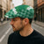 Hawaii Aloha Plumeria Lei Green Palaka Jeff Hat - Polynesian Pride