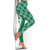Hawaii Aloha Plumeria Lei Green Palaka Leggings - Polynesian Pride