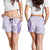 Hawaii Aloha Plumeria Lei Lavender Palaka Shorts for Women - Polynesian Pride