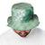 Hawaii Aloha Plumeria Lei Mint Palaka Bucket Hat - Polynesian Pride