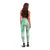 Hawaii Aloha Plumeria Lei Mint Palaka Leggings - Polynesian Pride