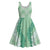 Hawaii Aloha Plumeria Lei Mint Palaka Midi Dress - Polynesian Pride