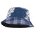 Hawaii Aloha Plumeria Lei Navy Palaka Bucket Hat - Polynesian Pride