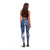 Hawaii Aloha Plumeria Lei Navy Palaka Leggings - Polynesian Pride