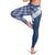 Hawaii Aloha Plumeria Lei Navy Palaka Leggings - Polynesian Pride