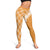 Hawaii Aloha Plumeria Lei Orange Palaka Leggings - Polynesian Pride