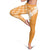 Hawaii Aloha Plumeria Lei Orange Palaka Leggings - Polynesian Pride