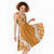 Hawaii Aloha Plumeria Lei Orange Palaka Midi Dress - Polynesian Pride