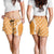 Hawaii Aloha Plumeria Lei Orange Palaka Shorts for Women - Polynesian Pride