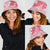 Hawaii Aloha Plumeria Lei Pink Palaka Bucket Hat - Polynesian Pride
