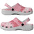 Hawaii Aloha Plumeria Lei Pink Palaka Clogs Shoes - Polynesian Pride