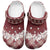 Hawaii Aloha Plumeria Lei Scarlet Palaka Clogs Shoes - Polynesian Pride
