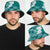 Hawaii Aloha Plumeria Lei Teal Palaka Bucket Hat - Polynesian Pride