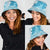 Hawaii Aloha Plumeria Lei Turquoise Palaka Bucket Hat - Polynesian Pride