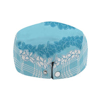 Hawaii Aloha Plumeria Lei Turquoise Palaka Jeff Hat - Polynesian Pride