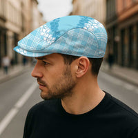 Hawaii Aloha Plumeria Lei Turquoise Palaka Jeff Hat - Polynesian Pride