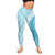 Hawaii Aloha Plumeria Lei Turquoise Palaka Leggings - Polynesian Pride