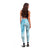 Hawaii Aloha Plumeria Lei Turquoise Palaka Leggings - Polynesian Pride