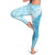 Hawaii Aloha Plumeria Lei Turquoise Palaka Leggings - Polynesian Pride
