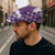 Hawaii Aloha Plumeria Lei Violet Palaka Jeff Hat - Polynesian Pride