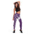 Hawaii Aloha Plumeria Lei Violet Palaka Leggings - Polynesian Pride