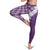 Hawaii Aloha Plumeria Lei Violet Palaka Leggings - Polynesian Pride