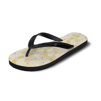 Hawaii Anthurium Tiare Pikake Lei Flip Flops Melemele Lauhala Art Pattern LT01 - Polynesian Pride